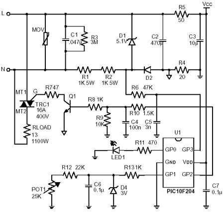 Схема электронного термостата